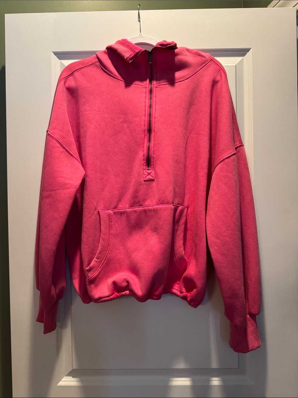 BiBi Hot Pink Half-Zip Hoodie
